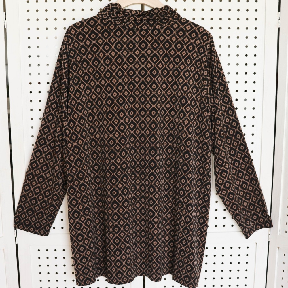 Susan Graver Liquid Knit Ruched Turtleneck Long Sleeve Tunic Top SIZE 2X A269282 - Picture 3 of 10